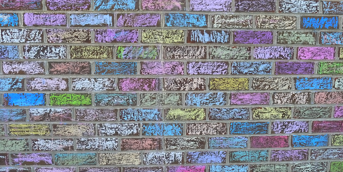 Muro pintado de giz