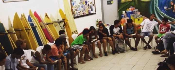 Reunião na Escola Surf da Rocinha
