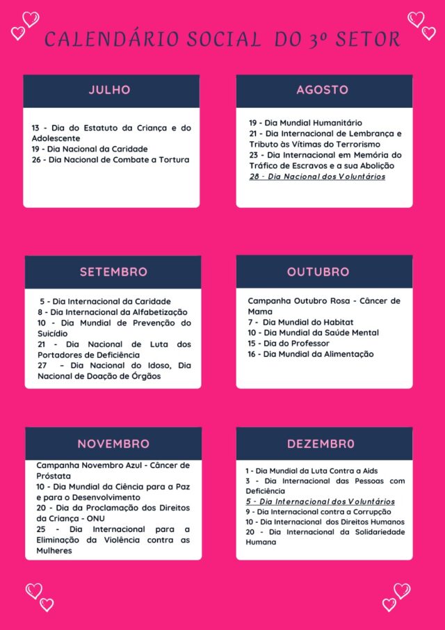 Saiba como criar um calendário social para o seu Programa de